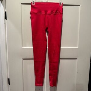 EUC PINK Victoria's Secret Hot Pink Seamless High Waist Leggings